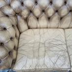 Geleefd Chesterfield bankstel mint groen + GRATIS BEZORGING, Chesterfield, Rechte bank, Gebruikt, Leer