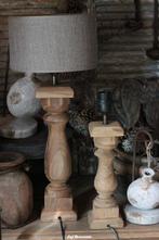 Balusterlamp vierkant teak L en XL, Huis en Inrichting, Ophalen of Verzenden, Nieuw