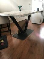 Stalen hoge tafelpoot, Huis en Inrichting, Tafels | Eettafels, Gebruikt, Vier personen, Rechthoekig, 50 tot 100 cm