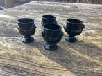 Vintage Servies Eierdopjes Luminarc Zwart Kip Haan, Huis en Inrichting, Keuken | Servies, Ophalen, Overige materialen, Overige typen