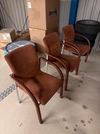 Suede stoelen 3 maal, Huis en Inrichting, Stoelen, Ophalen, Overige materialen, Gebruikt, Drie