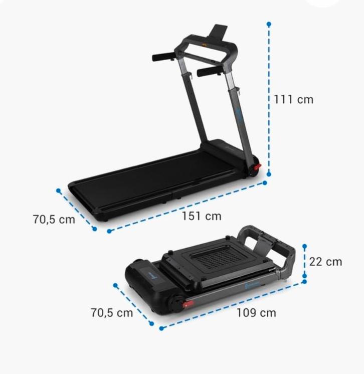 Capital Sports Compact Space X Loopband, Sport en Fitness, Fitnessapparatuur, Gebruikt, Loopband, Benen, Buik, Rug, Metaal, Ophalen