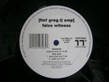 FMF Greg at SMP – False Witness. 2001. Trance, Hard Trance beschikbaar voor biedingen