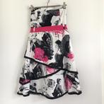 Dept strapless jurk maat S vintage look, Wit, Nieuw, Ophalen of Verzenden, Knielengte