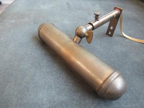 Schilderrijlamp / Pianolamp brons messing mooi patina, Huis en Inrichting, Lampen | Wandlampen, Gebruikt, Metaal, Ophalen of Verzenden