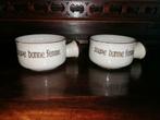 Vintage Soepkommen 'Soupe Bonne Femme' - Set van 2, Huis en Inrichting, Keuken | Servies, Gebruikt, Ophalen of Verzenden, Kom(men)
