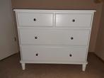 Witte commode met 4 lades, Huis en Inrichting, Kasten | Dressoirs, Ophalen, Gebruikt, Overige materialen, 50 tot 100 cm