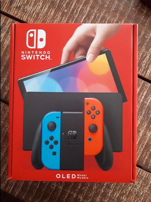 Nintendo switch Oled Nieuw in doos, ongeopend!, Spelcomputers en Games, Spelcomputers | Nintendo Switch, Nieuw, Switch OLED, Met 2 controllers