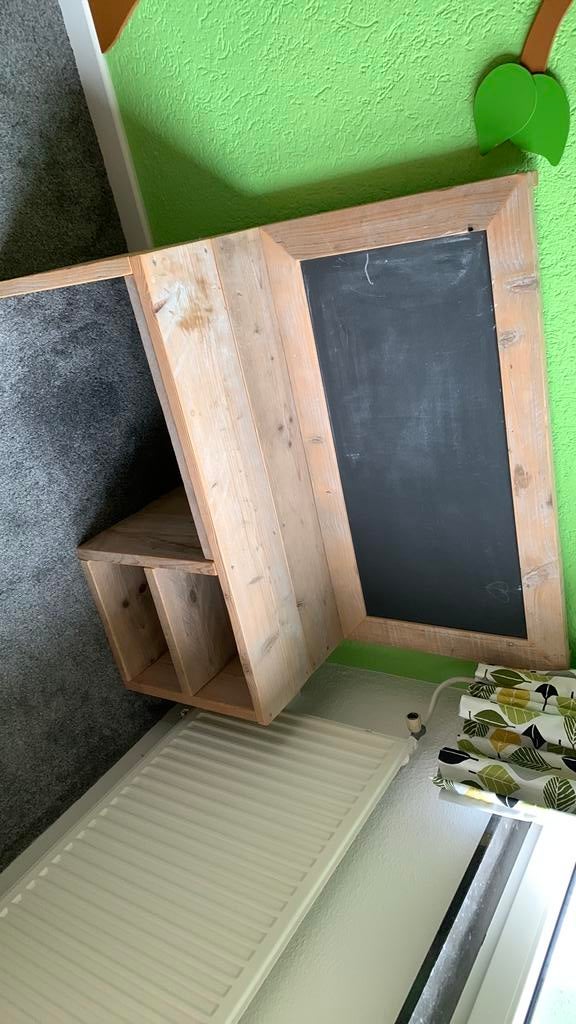 Krijt-magneetbord, tekentafel steigerhout, Ophalen, Gebruikt, Overige typen