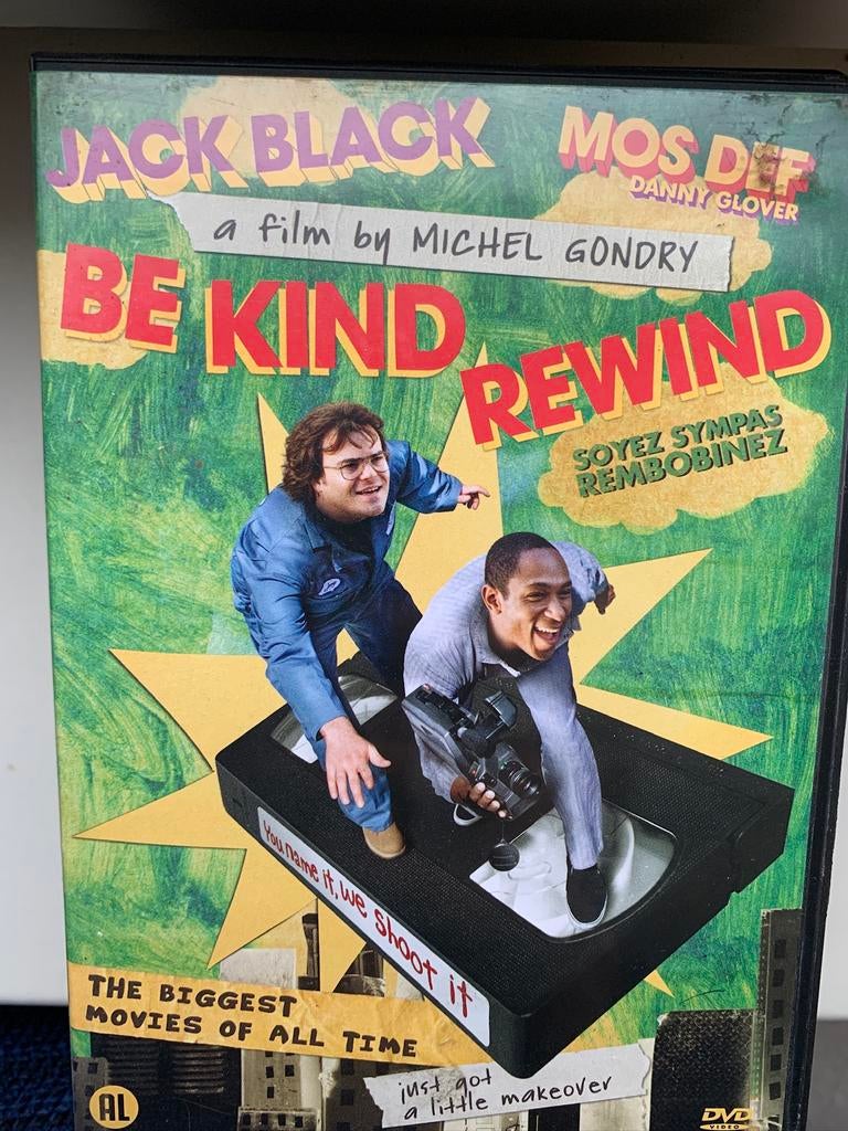 Be kind rewind (jack black / mos def) 5=4, 1960 tot 1980, Vanaf 16 jaar, Ophalen of Verzenden, Zo goed als nieuw