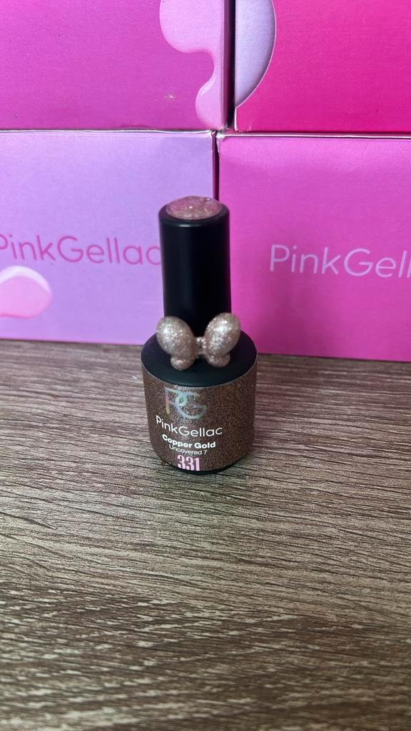 Pink gellac Copper Gold 311, Sieraden, Tassen en Uiterlijk, Uiterlijk | Cosmetica en Make-up, Zo goed als nieuw, Handen en Nagels