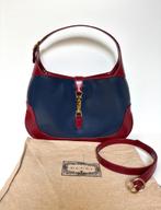 GUCCI Jackie 1961 blauw rood hand/schouder tas bag, Ophalen of Verzenden, Zo goed als nieuw, Blauw, Schoudertasje