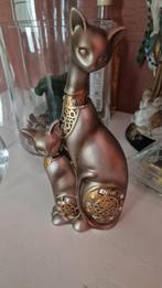 Beeldje van katten moeder en kind, Egyptisch, Ophalen of Verzenden, Gebruikt