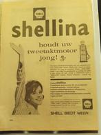 SHELLINA tweetakt olie -originele advertentie 1963 bromfiets, Ophalen of Verzenden, Gebruikt, Overige typen