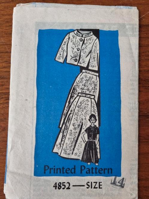 Anne Adams vintage patroon 4852 mantelpak, Hobby en Vrije tijd, Kledingpatronen, Vrouw, Overige merken, Ophalen of Verzenden