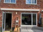 Zonnescherm 5 meter breed, Tuin en Terras, Zonneschermen, Ophalen of Verzenden, Gebruikt, Knikarmscherm, Elektrisch