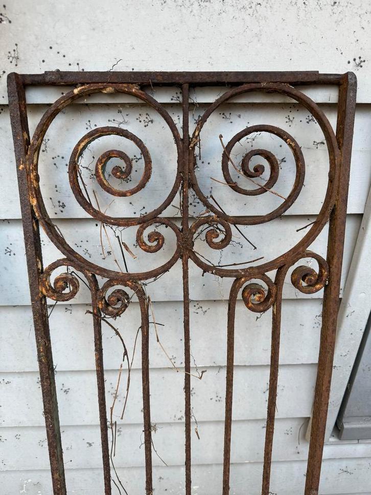 Antieke Stalen Hekjes - Sierhekwerk, Tuin en Terras, Tuinhekken en Hekwerk, Gebruikt, Sierhekwerk, IJzer, Ophalen