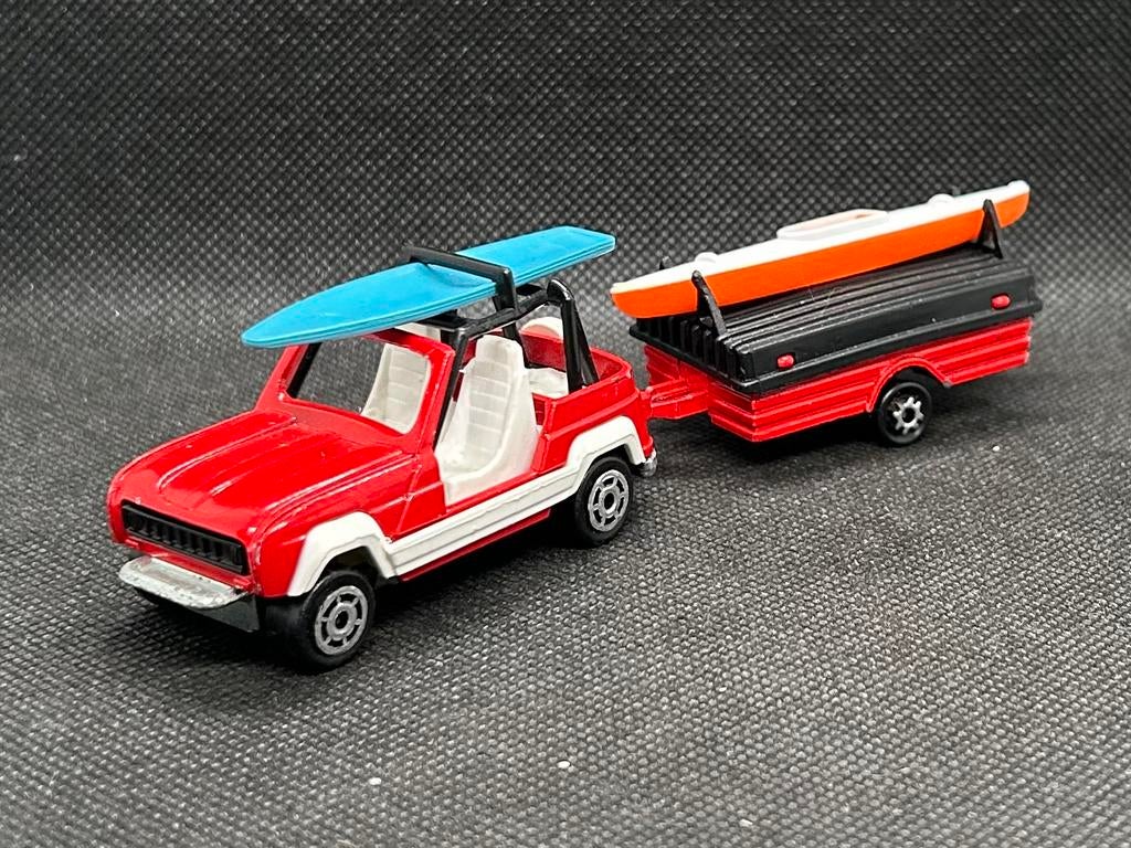 Majorette Renault JP4 met Kano aanhanger 1:64, Verzenden, Zo goed als nieuw, Bus of Vrachtwagen