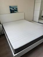 Bedbox met matras 160*200 en extra bed op rails, Ophalen, Gebruikt, Wit, Tweepersoons