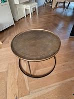 Metalen ronde Salontafel Brons - 70cm, Ophalen of Verzenden