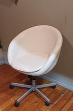 Bureaustoel wit kuipstoel hoogte verstelbaar, Ophalen, Gebruikt, Wit, Bureaustoel