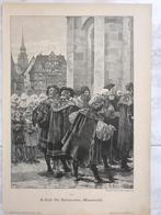 H Prell: Die Reformation, 1887, or. gravure, 32x23cm., mooi!, Antiek en Kunst, Kunst | Etsen en Gravures, Ophalen of Verzenden