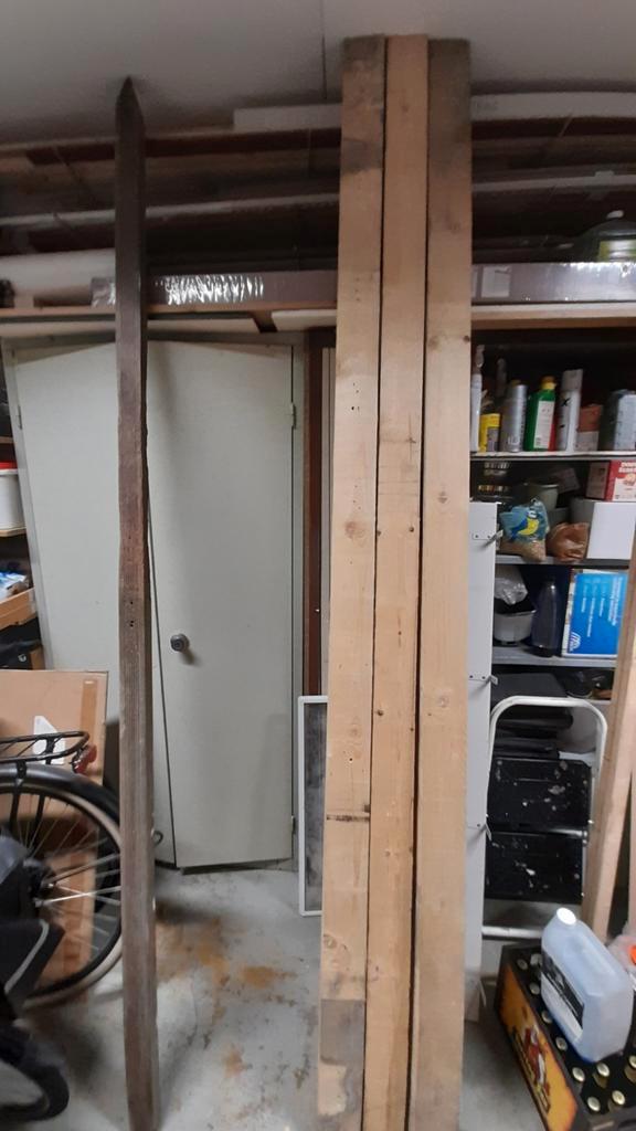 Vurenhouten balken, Doe-het-zelf en Verbouw, Hout en Planken, Gebruikt, Balk, Vuren, 300 cm of meer, 50 mm of meer, Geïmpregneerd