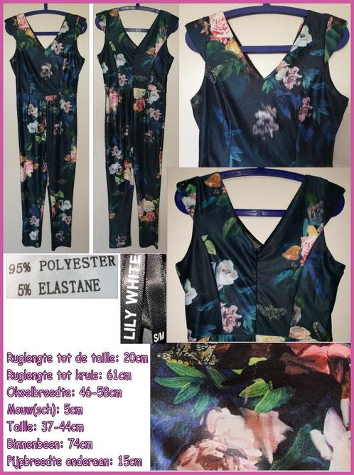 LILY WHITE zomerse jumpsuit maat S_M nieuw, Kleding | Dames, Jumpsuits, Nieuw, Maat 38/40 (M), Overige kleuren, Ophalen of Verzenden
