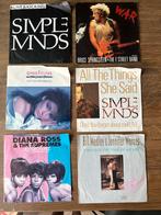 6 Pop Singles - Simple Minds, Springsteen, Ross, e.a., 6 singles of meer, Ophalen of Verzenden, Gebruikt, Pop