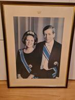 Foto in lijst van Prins Claus en Koningin Beatrix, Antiek en Kunst, Kunst | Tekeningen en Foto's, Ophalen of Verzenden
