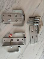 Deurklinken met schild, Ophalen of Verzenden, Gebruikt, Koper of Messing, Klink of Kruk