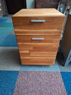 Eikenhouten Nachtkastje / Bureaukastje, Ophalen, Minder dan 50 cm, Gebruikt, 1 of 2 laden