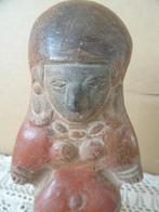 Vintage inheems aardewerk beeld wandbeeld Peru 17cm, Ophalen of Verzenden