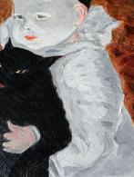 Schilderij naar Steinlen door T hoes, Ophalen of Verzenden