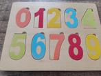 houten puzzel cijfers 0-9, Ophalen of Verzenden, Zo goed als nieuw