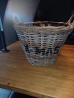 Wilgen mand opdruk ×-mas, Ophalen of Verzenden, Rond, Riet