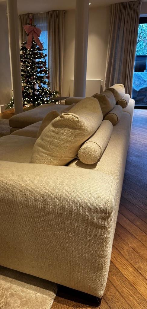 Decor Amsterdam bank, Huis en Inrichting, Banken | Bankstellen, Gebruikt, Hoekbank, Vierpersoons of meer, 300 cm of meer, 100 tot 125 cm