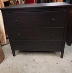 IKEA Ladekast met 3 lades - Commode zwart hout, Huis en Inrichting, Kasten | Dressoirs, Ophalen, Zo goed als nieuw, 25 tot 50 cm