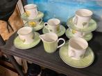 Villeroy en boch FLORA kopjes met schotels en melkkan, Antiek en Kunst, Ophalen of Verzenden