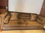 Velours bank, 253 cm lang, Ophalen, 250 tot 300 cm, Driepersoons, 75 tot 100 cm