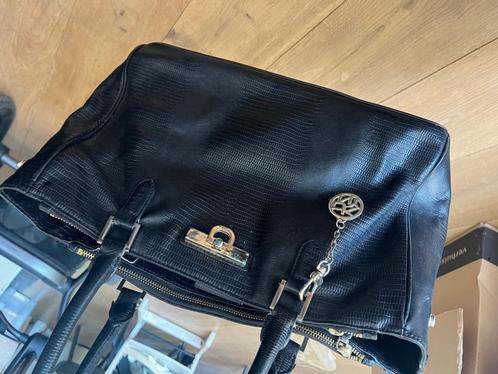 DKNY tas - zwart leer, Sieraden, Tassen en Uiterlijk, Tassen | Damestassen, Gebruikt, Handtas, Zwart, Ophalen of Verzenden