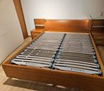 EastBorn Spectra Vast Massiefhardhouten bed met matras, Ophalen, Bruin, Tweepersoons, 200 cm