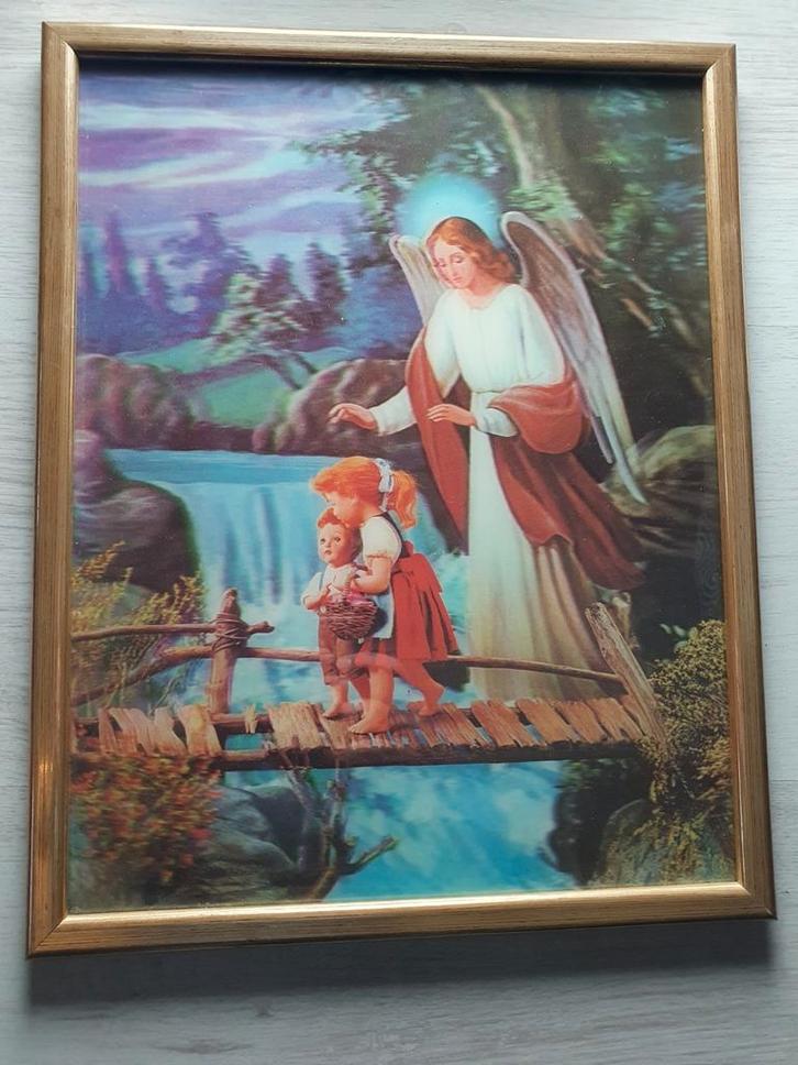 3D Hologram "Guardian Angel" zeer mooi, Verzamelen, Religie, Zo goed als nieuw, Beeld(je), Ophalen of Verzenden