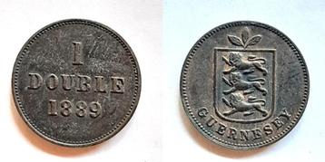 Guernsey 1 Double 1889 beschikbaar voor biedingen