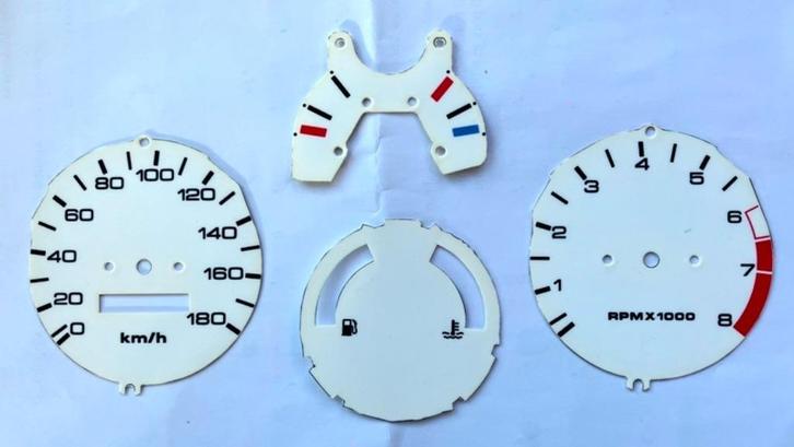 Dashboard wijzerplaten wit set Classic Mini Cooper., Auto diversen, Auto-accessoires, Nieuw, Ophalen