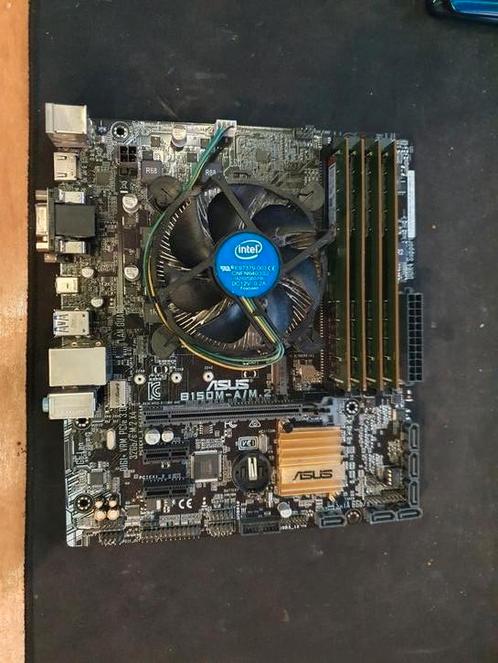 Asus B150M-A/M.2 i3 6100 16gb ram upgrade set, Computers en Software, Moederborden, Zo goed als nieuw, Intel, DDR4, Ophalen of Verzenden