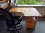 Flexa houten bureau, in hoogte verstelbaar, met kastjes, Ophalen, In hoogte verstelbaar, Zo goed als nieuw