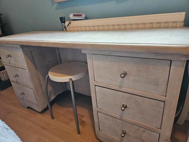 Vintage Bureau met Opbergruimte, Huis en Inrichting, Bureaus, Gebruikt, Bureau, Ophalen of Verzenden