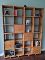 Teak houten kast boekenkast roomdivider wandmeubel, Huis en Inrichting, Kasten | Boekenkasten, Ophalen, 200 cm of meer, 150 tot 200 cm