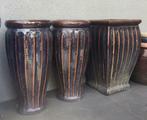Grote oude tuin vazen bloempotten design uniek kwaliteit, Tuin en Terras, Bloempotten, Gebruikt, 40 cm of meer, Overige vormen